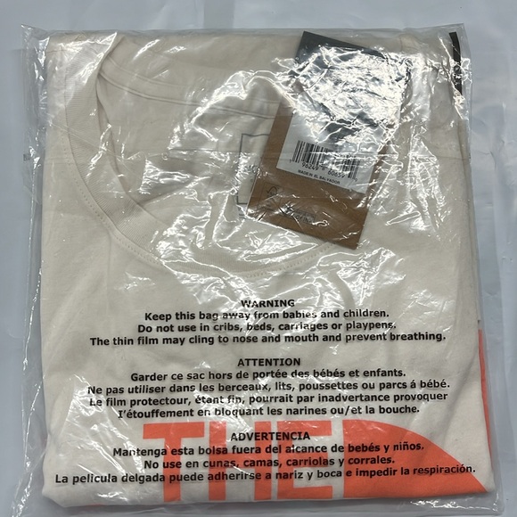 The North Face Women’s Plus Short Sleeve Tee Gardenia White and Orange NWT bx913 - Picture 5 of 7